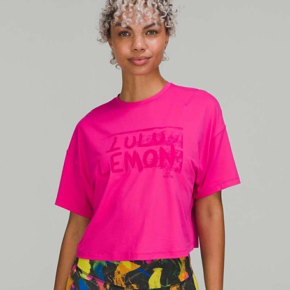 Lululemon Abrasion-Resistant Training T-Shirt *Ed Curtis - 10 Sonic Pink